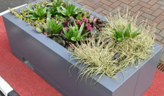 Outdoor Rectangular Coated Steel Planter
