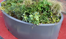 Outdoor Large Oval Coated Steel Planter