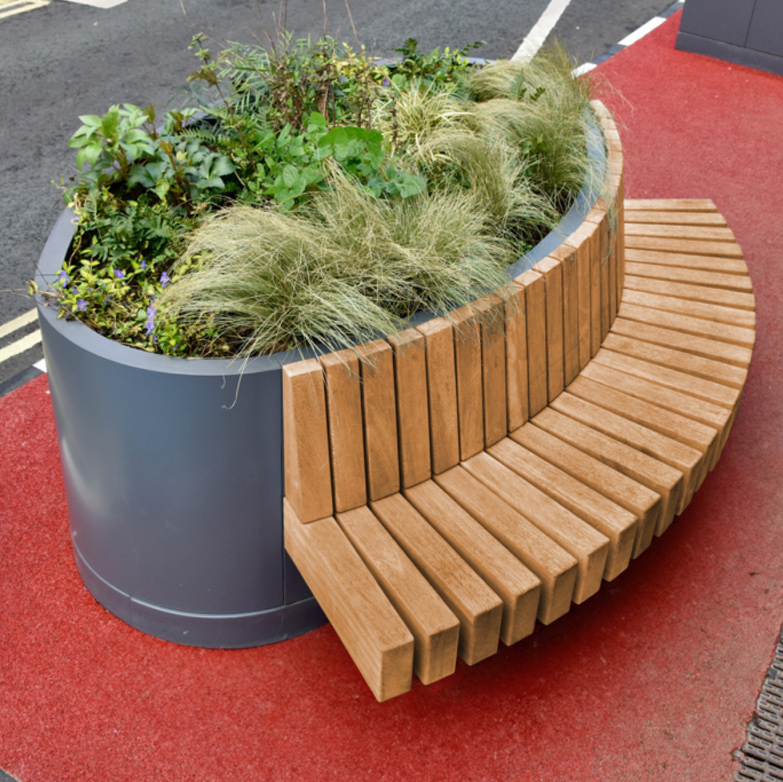 Outdoor Public Seating Combination Planter Outdoor Public Seating Combination Planter