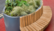 Outdoor Public Seating Combination Planter