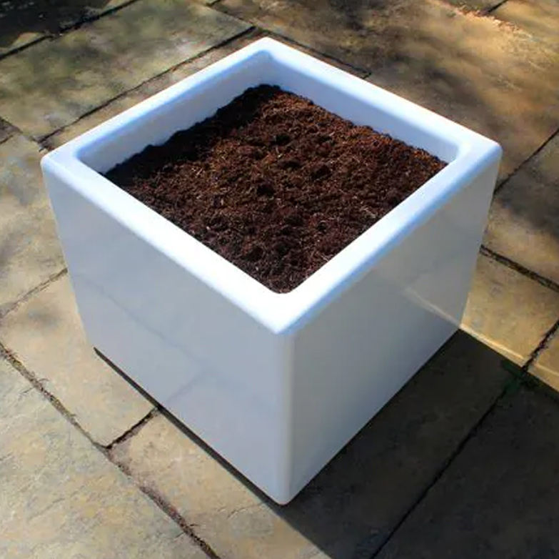 Outdoor Square Composite Ceramic Planter Outdoor Square Composite Cement Planter