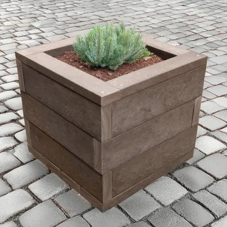Outdoor Square Recycled Plastic Mini Planter Outdoor Square Recycled Plastic Mini Planter