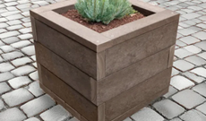 Square Recycled Plastic Mini Planter