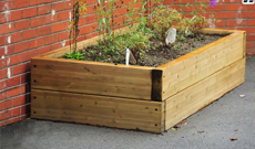 Rectangle Natural Timber Planter