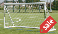 Pro Shot PVC plastic freestanding goalposts.