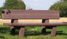 Outdoor Contemporary PVC Plastic Park Bench
