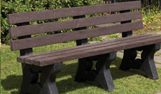 Outdoor Recycled PVC Plastic Park Bench