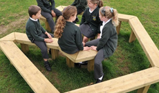 Outdoor Playground Group Seating Benches