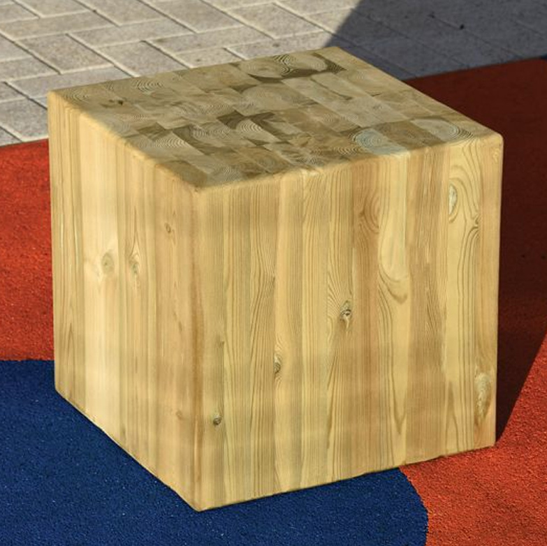 Playground Wooden Cube Box Seat Playground Wooden Cube Box Seat