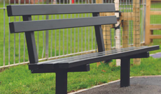 Outdoor Steel Budget Park Seating Bench