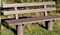 Outdoor Recycled PVC Slatted Park Bench