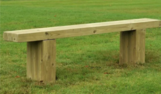 Single Wooden Outdoor Bench Seat