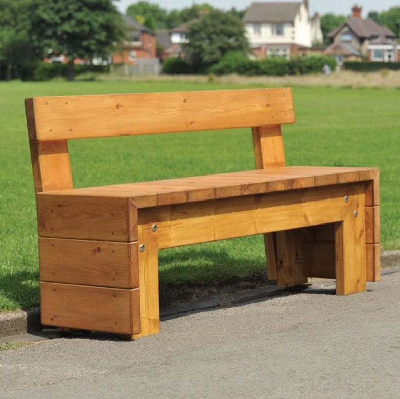 Outdoor Slatted Wooden Seating Bench Outdoor Slatted Wooden Seating Bench