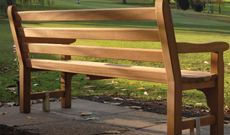 Outdoor Traditional Wooden Seating Bench