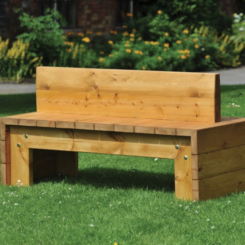 Slatted Wooden Double Side Bench Slatted Wooden Double Side Bench