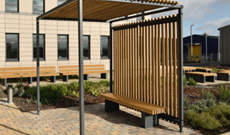 Wooden Panel Palisade Weather Shelter