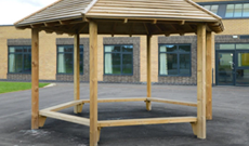 Wooden Open Sided Weather Shelter