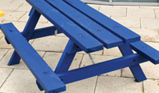 Outdoor Coloured Wooden Picnic Table