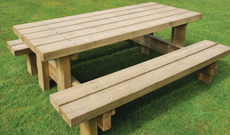 Outdoor Heavy Duty Wooden Picnic Table