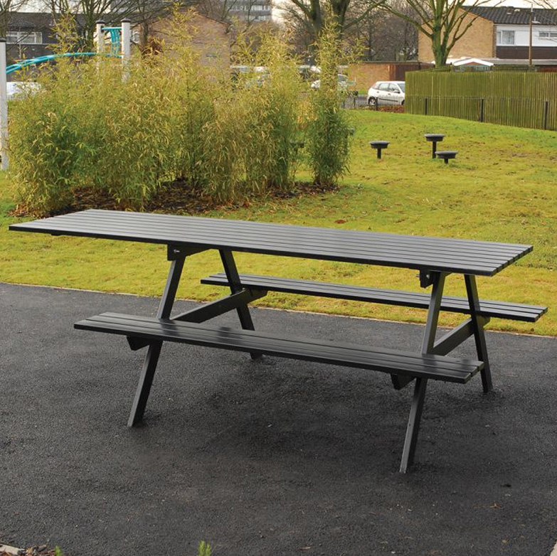 All Steel Outdoor Extended Wheelchair Picnic Table All Steel Outdoor Extended Wheelchair Picnic Table