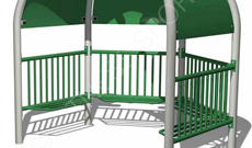 Steel Anti Vandal Playground Rain Shelter