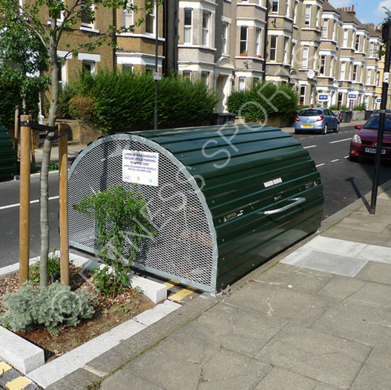 Urban Secure Outdoor Bicycle Storage & Parking Hopper