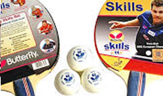 Butterfly Skills Timo twin tennis bat and multi ball set