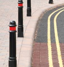 Cast Iron Slim Pedestrian Area Bollard Post
