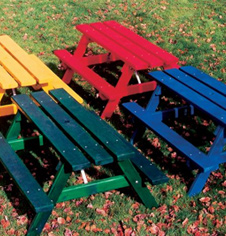 Outdoor Coloured Wooden Picnic Table Outdoor Coloured Wooden Picnic Table