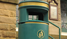 Civic PVC public use outdoor litter bin.