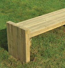 Outdoor Double Width Bench Seat