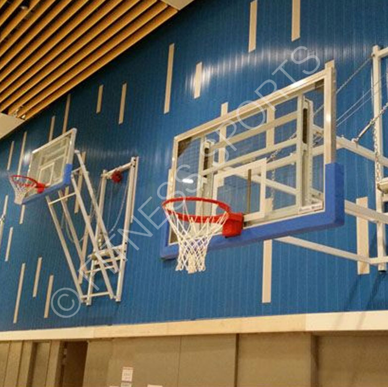 Electric 240v basketball system wall