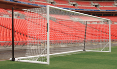 Pair of 7.32m x 2.44m freestanding folding Eurogoals.