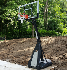 Garden basketball practice court