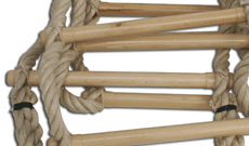 Standard 3m hemp rope gym ladder.