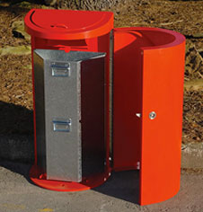 Heavy Duty Steel Dog Waste Bin