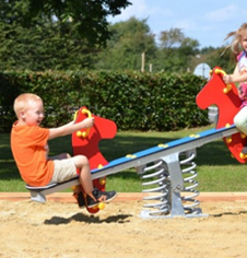 Playground Seesaw installation