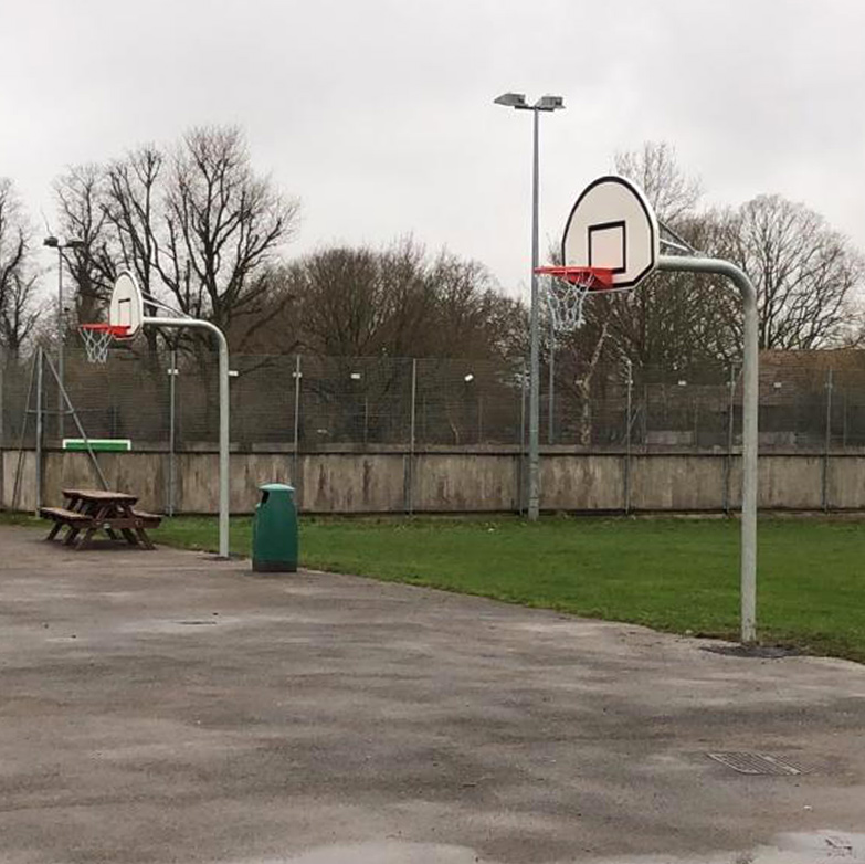Basketball Court Goalposts Installation Basketball Court Goalposts Installation