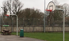 Basketball Court Goalposts Installation
