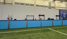 Indoor Football Barrier Fencing Installation