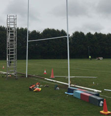 10m Rugby Posts Installation