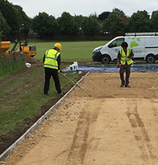 Long jump pit installation