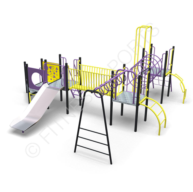 Multi User Climbing & Slide Combination Steel Outdoor Playground Area Equipment | Fitness Sports Equipment