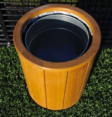 Open Wooden Litter Bin