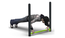 Outdoor Single Push Up Bar