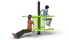 Outdoor Gymnasium Twin Dip Bars