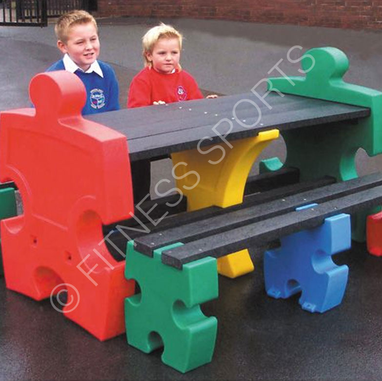 Outdoor Weatherproof Junior Jigsaw Seating Bench | Fitness Sports
