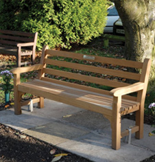 Outdoor Traditional Wooden Seating Bench