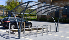 Perspex Bicycle Rack Canopy