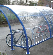 Enclosed Canopy Bicycle Shelter